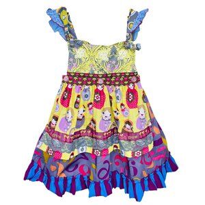 NWT Matilda Jane Character Counts Delaney Russian Doll Knot Apron Ruffle Dress 4